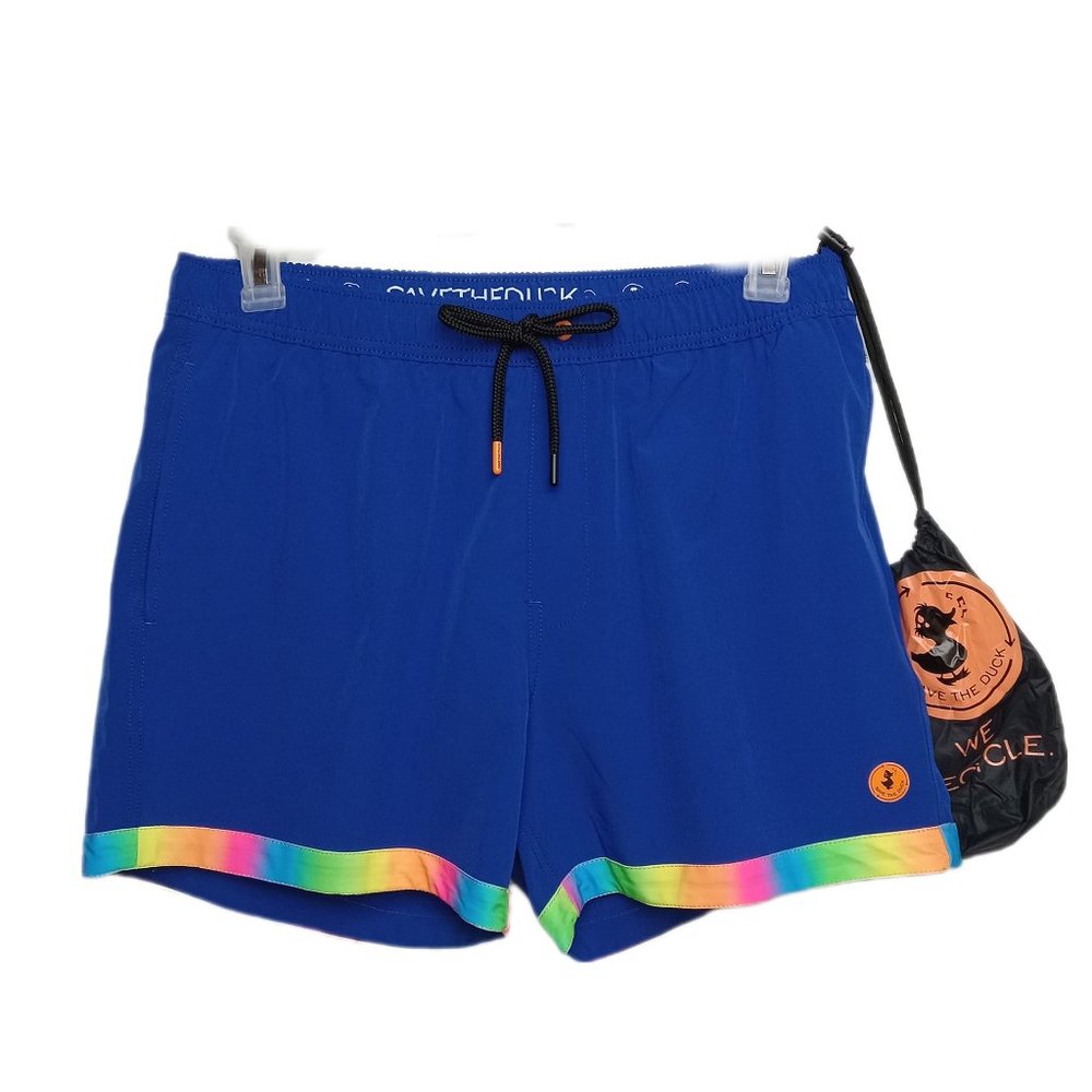 NEW Save the Duck Swim Trunks XL Blue Tie Dye